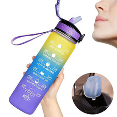 1 Liter Water Bottle Motivational Sport Water Bottle Leakproof Drinking Bottles Outdoor