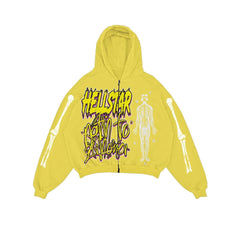 Y2K Devil Skull Hoodie Retro Chic Women's Cardigan Jacket