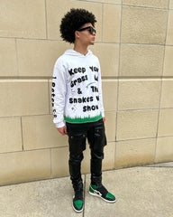Men Pullover Special Letter Print Pattern Oversize Streetwear Loose