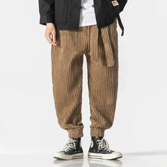 Hip-hop Street Chic Winter Corduroy Harem Joggers for Men