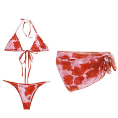 Candy Color Bikini Set with High Cover Up Korea Style