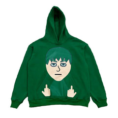 Men Fleece Hoodies Print Colorful Streetwear Hip Hop Trend Popup Dance Loose Casual