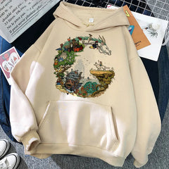Men Hoodie Print Anime Tops