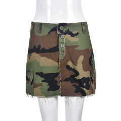 Up to Something Camo Mini Skirt
