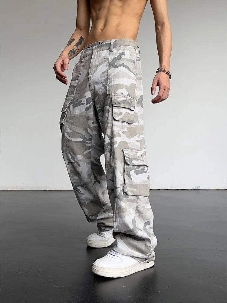 Cargo Pants Military Men Loose Casual