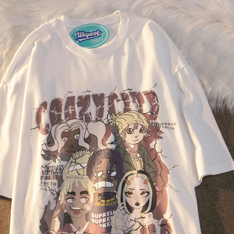 Kawaii Y2K Aesthetic Streetwear T-shirt Harajuku