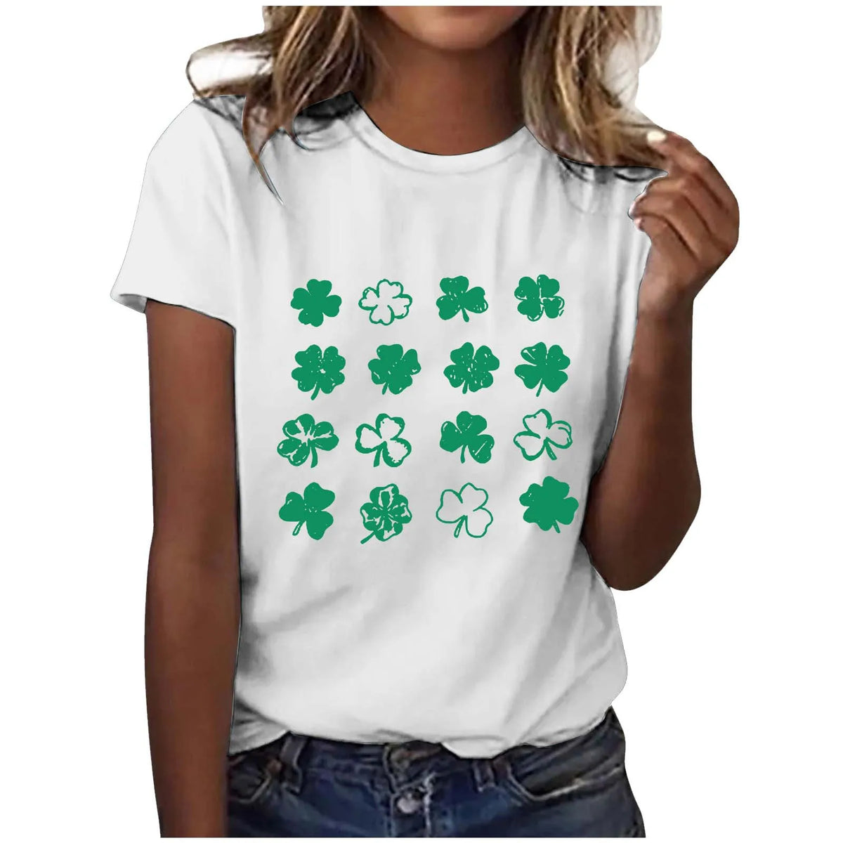 Saint Patricks Pat St Paddys Day Print Casual Tshirt women