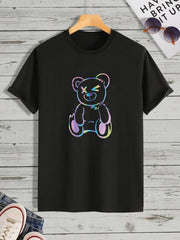 Men's Tees Print Teddy Bear Tops