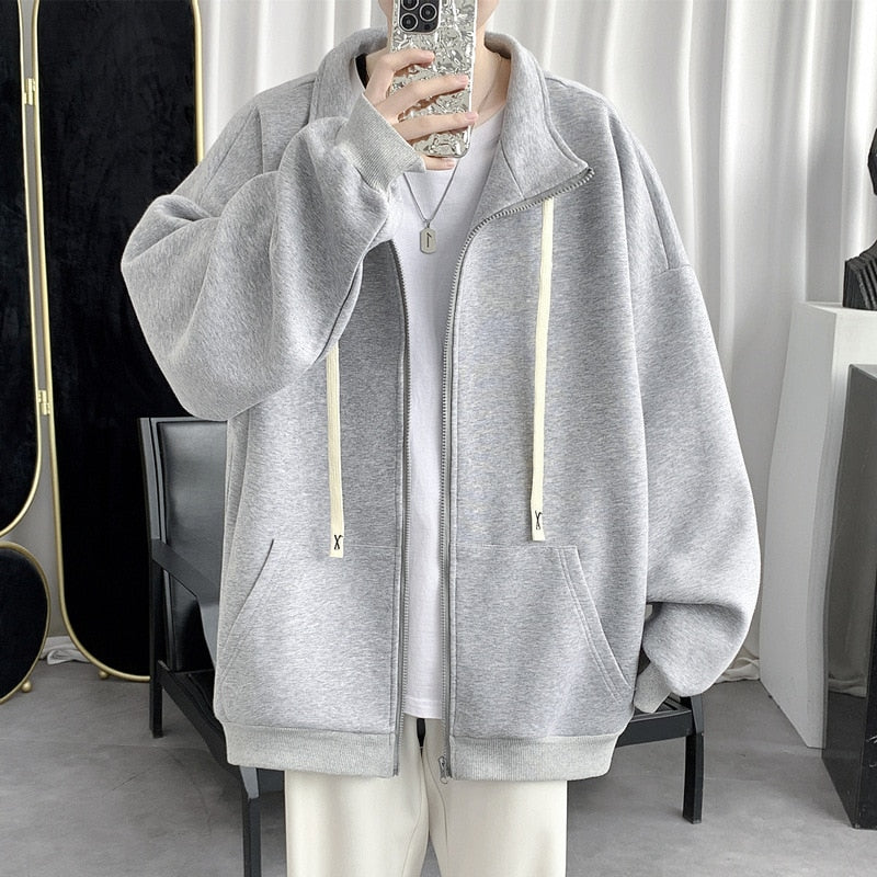 Hoodies for Men Streetwear Hooded Solid Color Loose Top