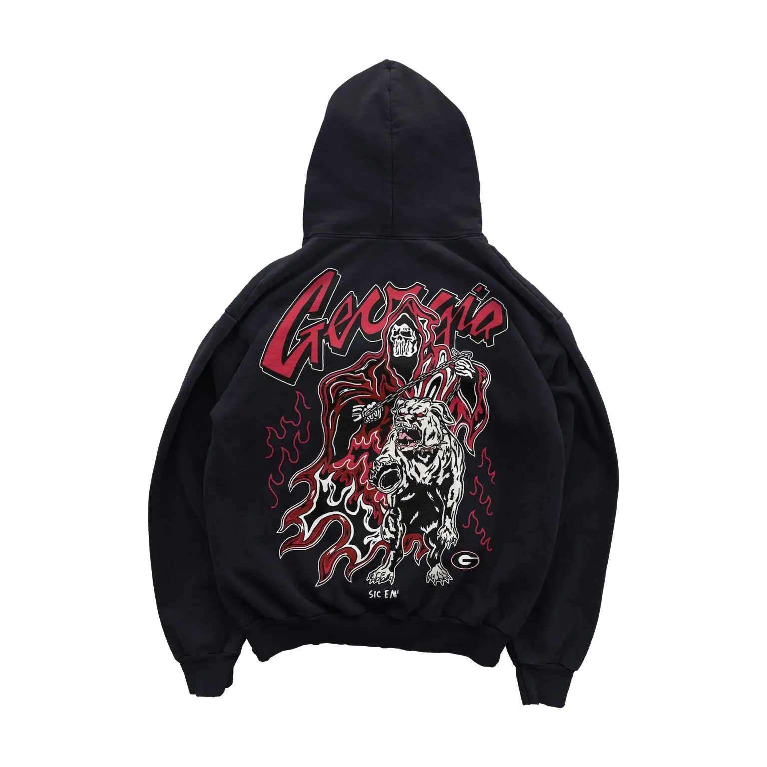 Y2k Gothic HipHop Pattern Print Hoodies Retro Fashion Warren Skull Mens Hoodie