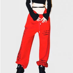 Street Dance Hip Hop Sports Pants for Women High Waist Casual All-match Y2k Trousers Spring
