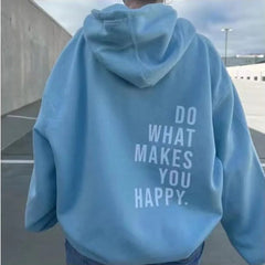 Preppy Trendy Do What Makes You Happy Aesthetic Hoodie
