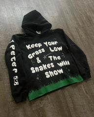 Men Pullover Special Letter Print Pattern Oversize Streetwear Loose