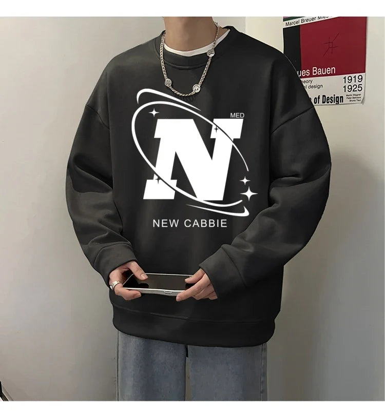 Autumn Streetwear Crewneck Sweatshirt Korean Fashion New Loose Casual Harajuku