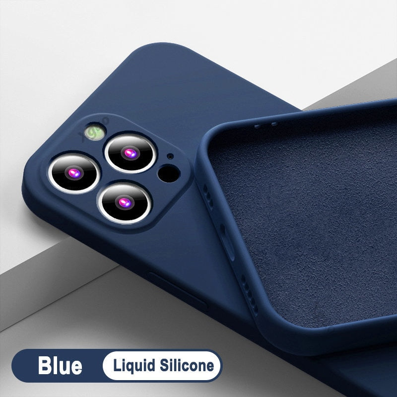 Liquid Silicone Soft Case for IPhone Full Lens Protection Cover