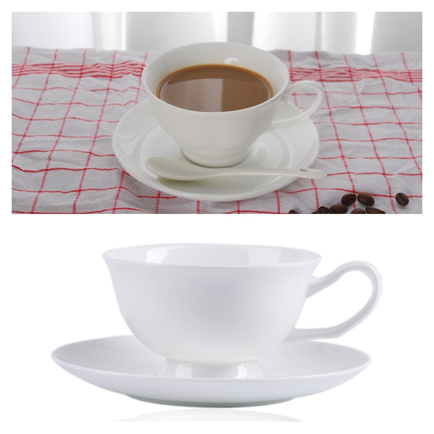 Coffee Cup Saucer Spoon Set Ceramic Mug Tea Cup Cafe