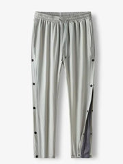 Men's Sweatpants: Side Button Loose Casual Straight Pants
