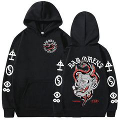 Bad Omens Tour Hoodie Men's Retro Hip Hop Fleece