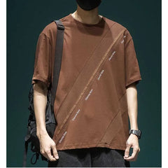 Men's Clothing 2024 New Oversized Casual Tops All-match Tee Shirt