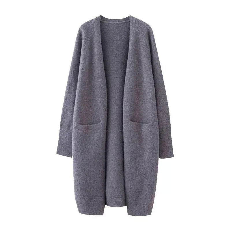 Cozy up in Style: Women's Thick Warm Sweater Cardigan with Pockets