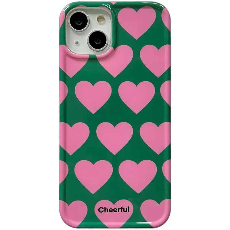 Cute Love Heart iPhone Case: Shockproof Soft Cover