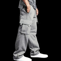 Men Cargo Pants Thickened Outdoor Casual Loose American