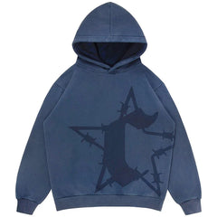 Men Y2K Hooded Sweatshirt Hip Hop
