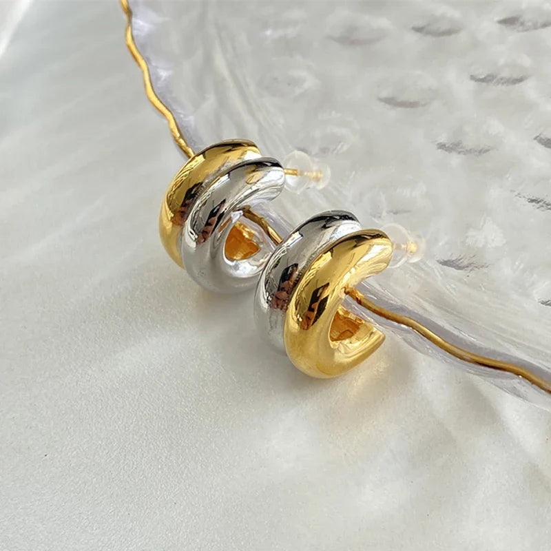 Double Layer Hoop Earrings
