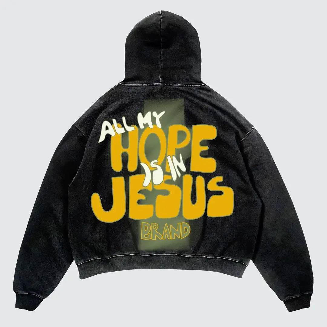Street Hip Hop Fashion Retro Sweatshirt Loose Versatile Pullover ins Hoodie