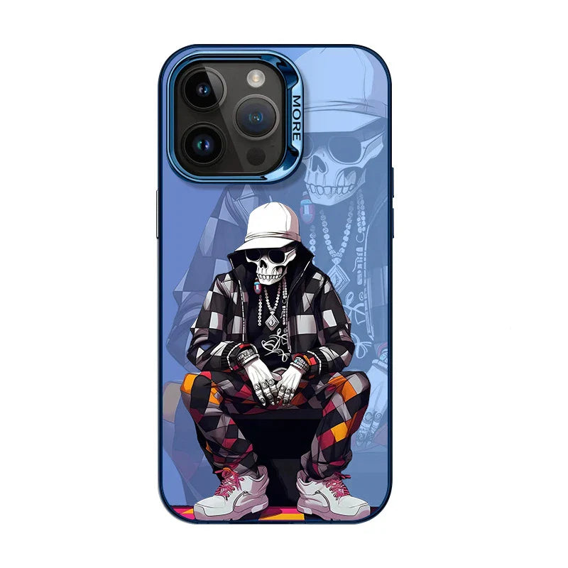 Case Cool Cartoon Fashion Skull Graffiti Color Laser Printing