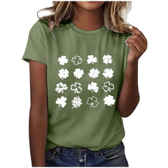 Saint Patricks Pat St Paddys Day Print Casual Tshirt women