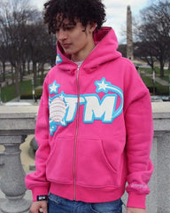 Y2k Men Streetwear Hoodie Sweatshirts Fairy Grunge Pullover Letter Star Pattern Goth Top