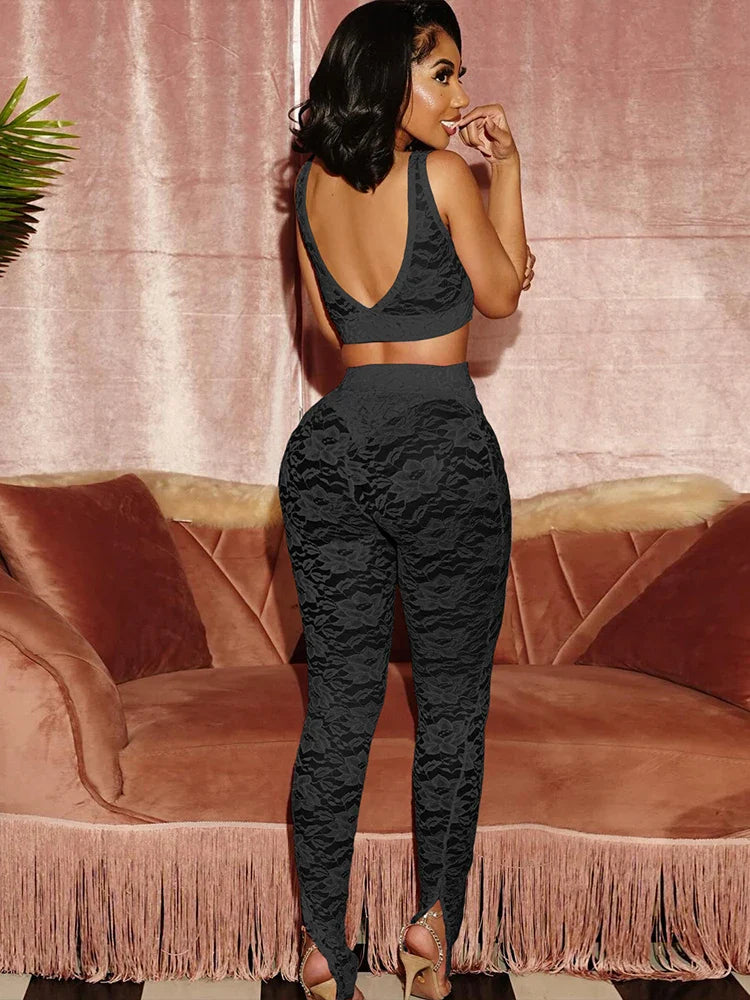 Tashay Mesh Leggings Set
