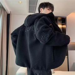 Lamb Fleece Thickened New Autumn And Winter Polar Trendy Top Cardigan Clothing Y2k Oversized