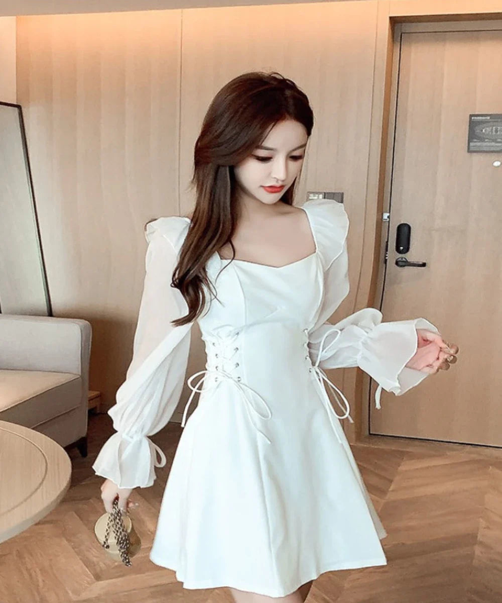 Silk  Dress Chiffon Outfits Sensual Sexy on Promotion One-piece Aesthetic 2024 Fashion