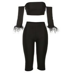 Ali Feather Short Set