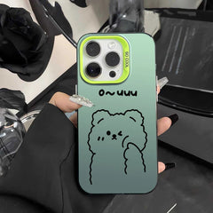 Bear Matte Transparent Colors Funny PhoneCase For iPhone Camera Bumper Cover