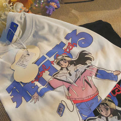 Y2k Harajuku Japanese Anime Cartoon Print T-shirt High Street Casual