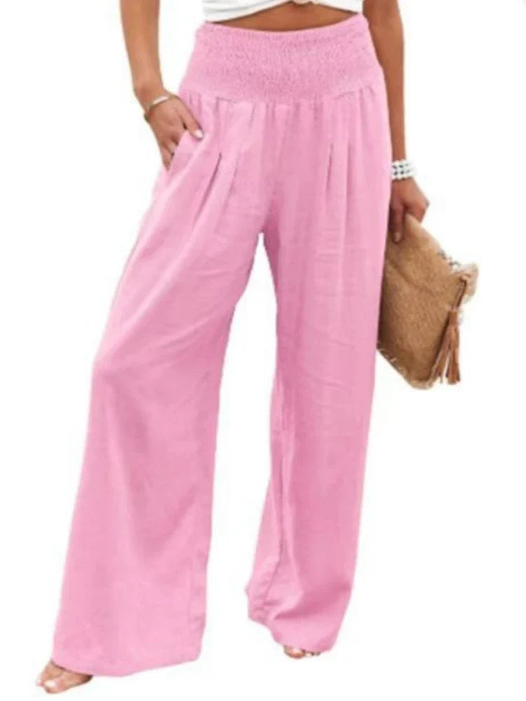 Chic and Comfy: Spring Cotton Linen Wide Leg Pants for Effortless Style