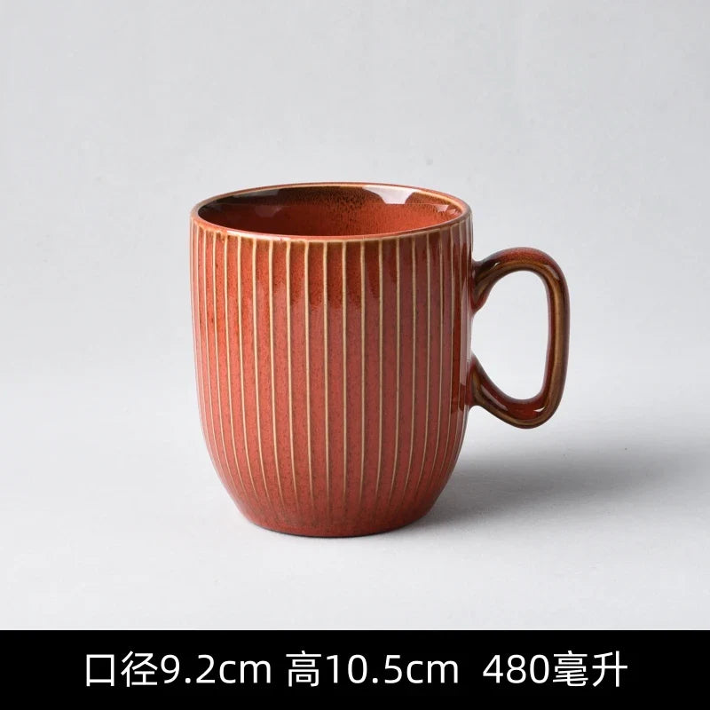 Creative Retro Household Water Coffee Micro-defective Ceramic Cup Personality Trend Mug Japanese