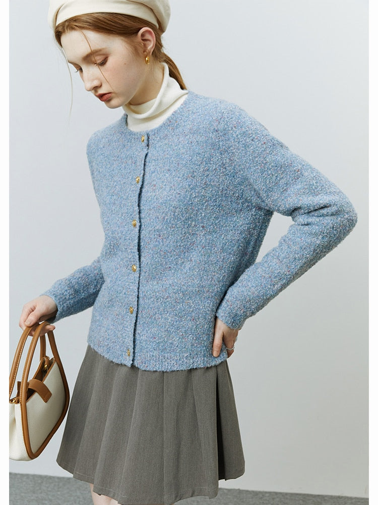 Sweater Cardigan Female Autumn Winter Soft Waxy Gentle Wind Vintage Flower Yarn