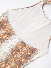 Rattle Me Snake Print One Piece Jumpsuit