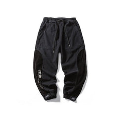 Corduroy Patchwork Casual Pants Hip Hop Cargo