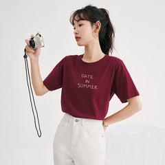 Loose & Comfy O-Neck Top Women Tee