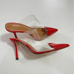 Heart Pointed Toe Mule Heels