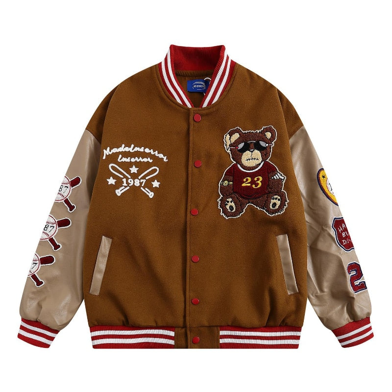Clothing jacket American retro  loose men baseball clothing street racing