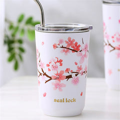 Stainless Steel Thermal Mug with Lid Double Wall Coffee Leak-Proof