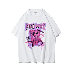 Spring Cotton 'Be Your Self' Bear Women Tee Streetwear Comfort