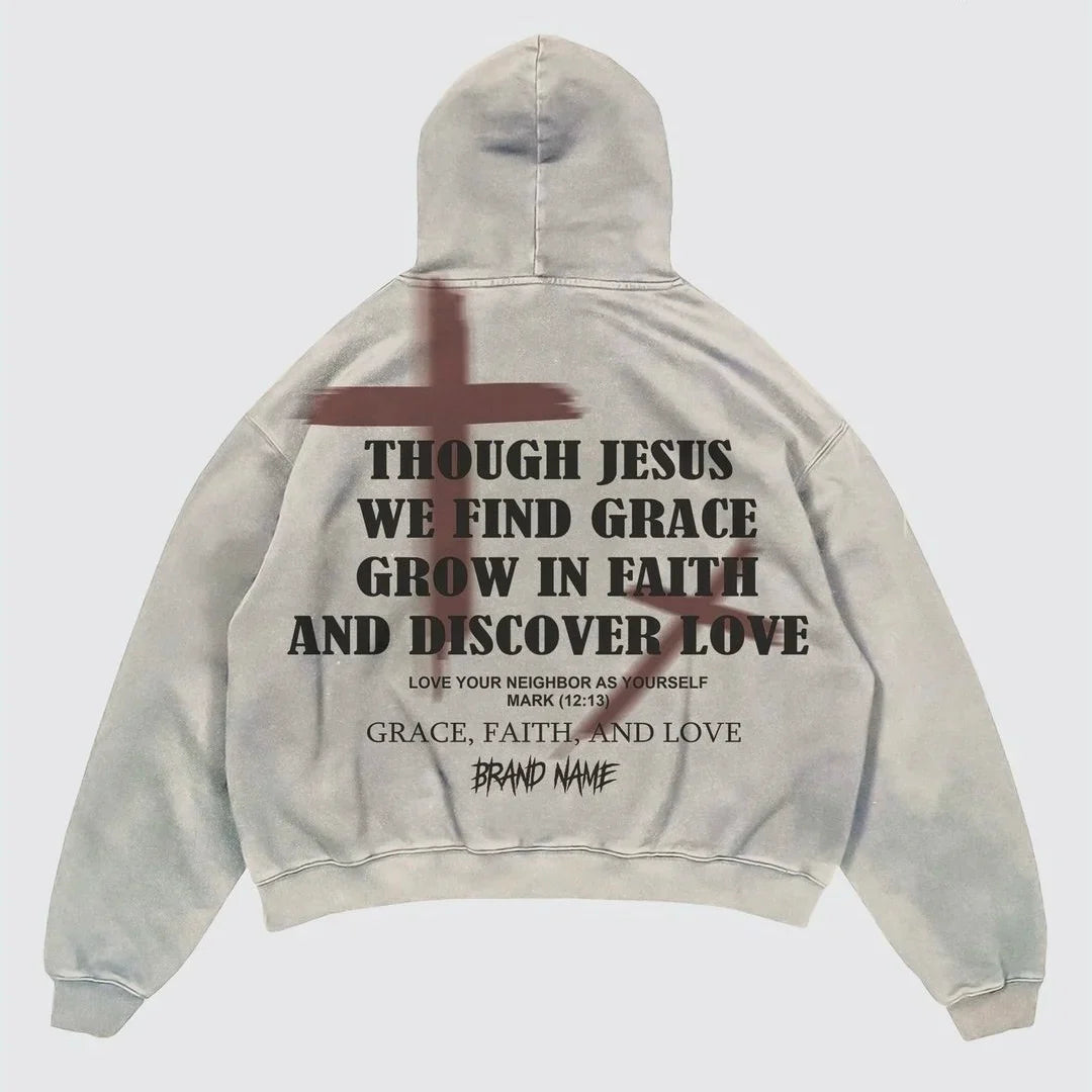 Street Y2K letter Printed Hip-hop Street Punk Wind Loose Fashion Oversized