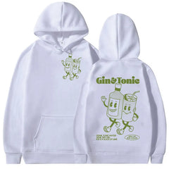 2024 Cute Gin Tonic Cartoon Hoodie Casual Fashion